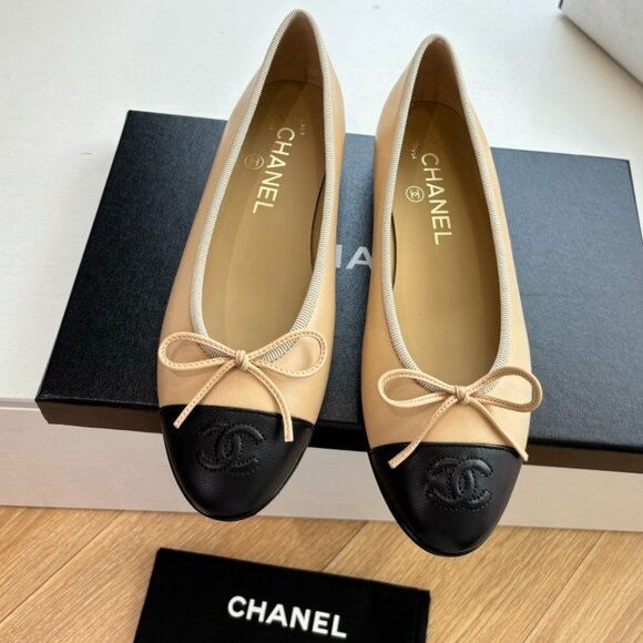 CHANEL Shoes - Chanel cream beige ballet flats | Classic and elegant style
